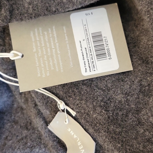 Everlane Gray Cozy Stretch Duster Cardigan sz S - Picture 6 of 6